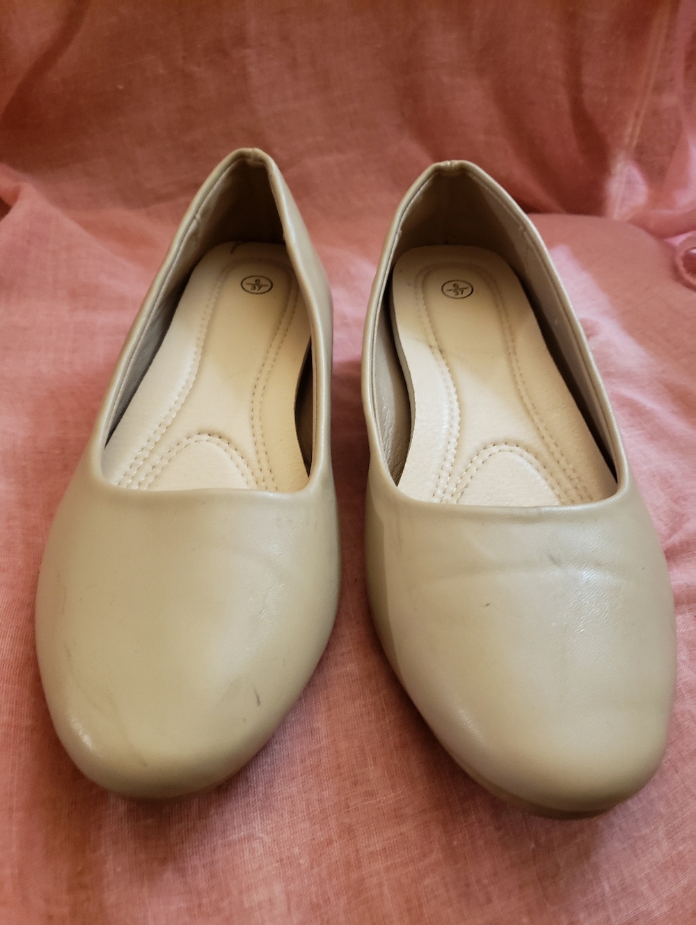 Jeekopeg Low Chunky Pumps Women's Round Toe Heels PU Leather Size US6/EUR37